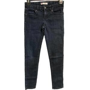 Levi's 710 Super‎ Skinny Jeans Girl's Dark Wash Blue Denim Size 12 R Adjustable